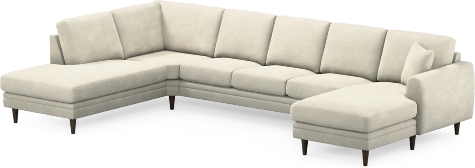 Eden - 3-sits soffa med divan vänster och schäslong höger - Vit