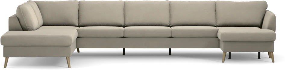 County - 4-sits soffa med divan vänster och schäslong höger - Grå