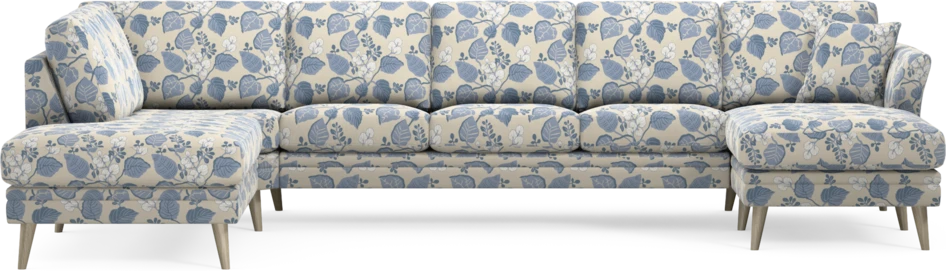 Eden - 3-sits soffa med divan vänster och schäslong höger - Flerfärgad