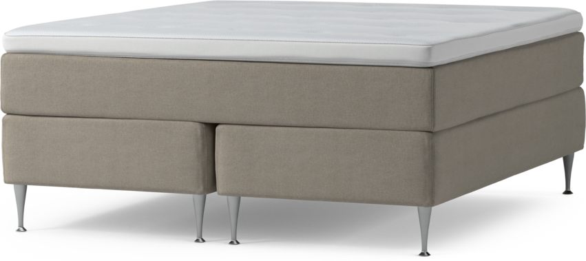 Delux Dream - Kontinentalsäng, dubbelsäng med bäddmadrass och sängben - Beige