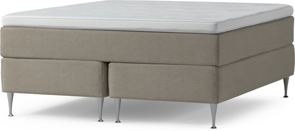 Delux Exclusive - Kontinentalsäng, dubbelsäng med bäddmadrass och sängben - Beige