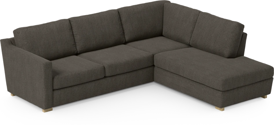 Friday - 2,5-sits soffa med divan höger - Brun