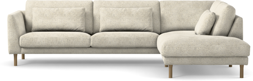 Willow - 3-sits soffa med divan höger, fast klädsel - Beige