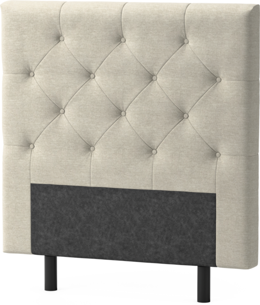 Delux Pikerad Låg - Sänggavel, 90-210 cm - Beige