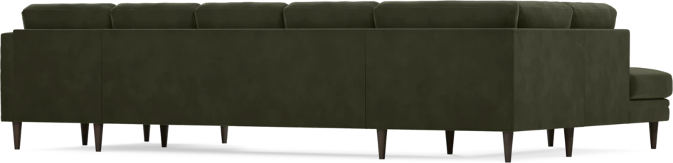 Eden - 3-sits soffa med divan vänster och schäslong höger - Grön