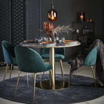 Tiffany - Matgrupp med 4 stolar Kiwi - inspiration