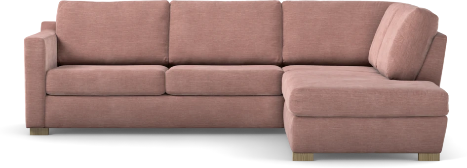 Friday - 2,5-sits soffa med divan höger - Rosa