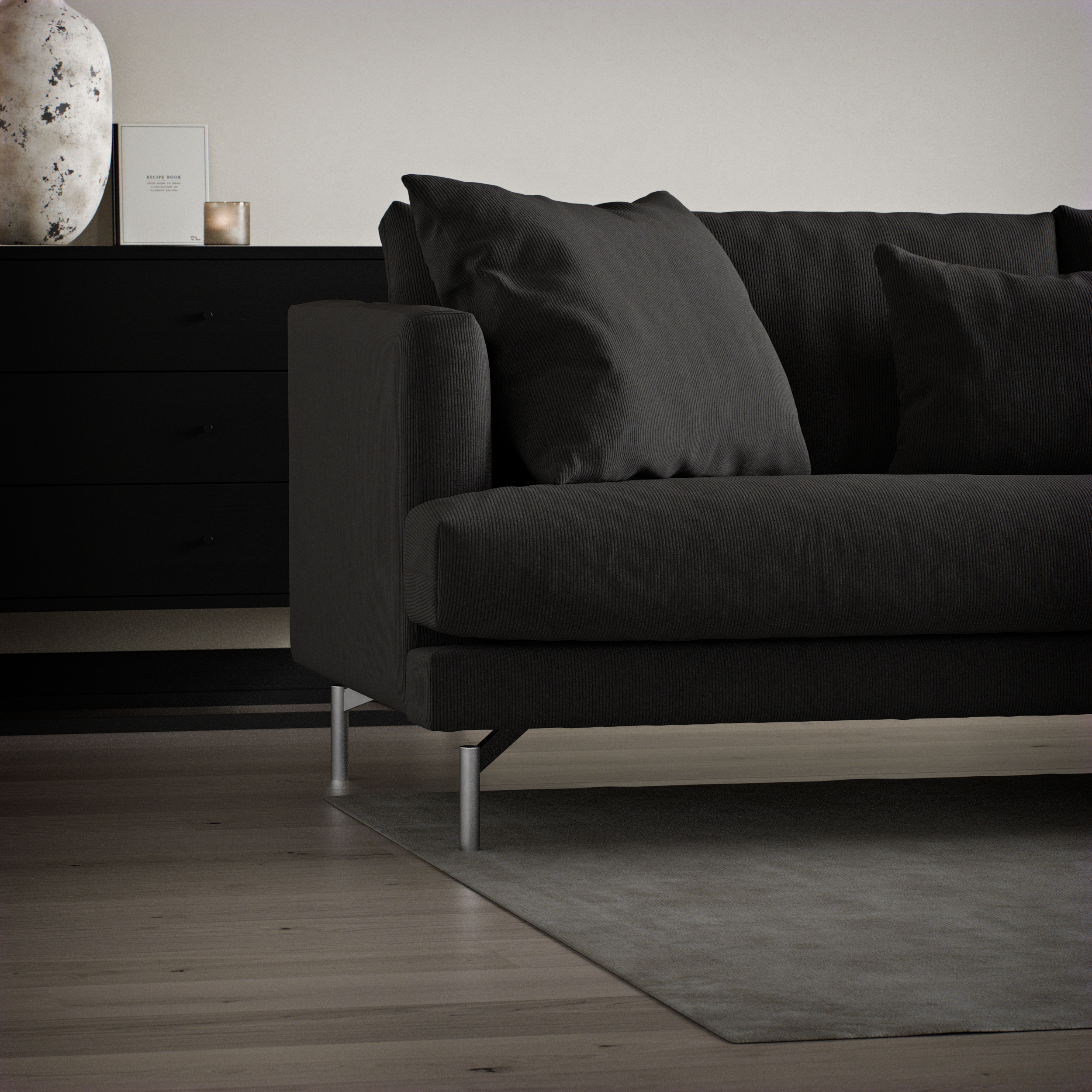 Harper - 3-sits soffa med divan höger - inspiration