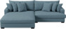 Rossi - 2-sits soffa med schäslong XL vänster - Blå