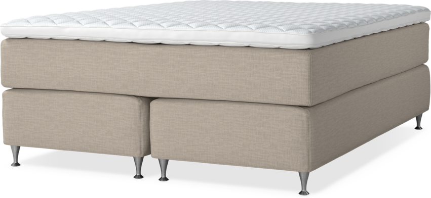Delux Exclusive - Kontinentalsäng, dubbelsäng med bäddmadrass - Beige