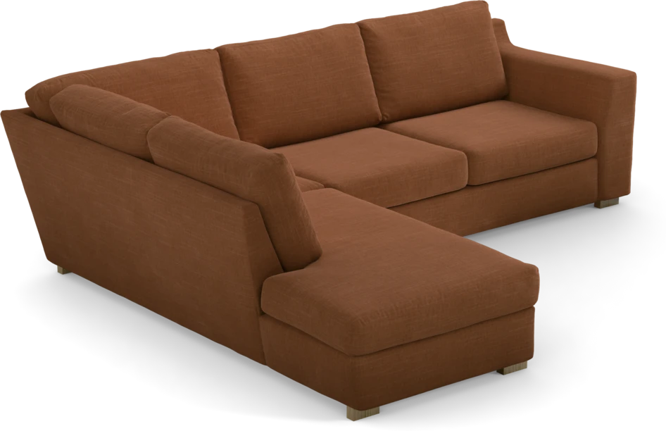 Friday - 2,5-sits soffa med divan vänster - Orange