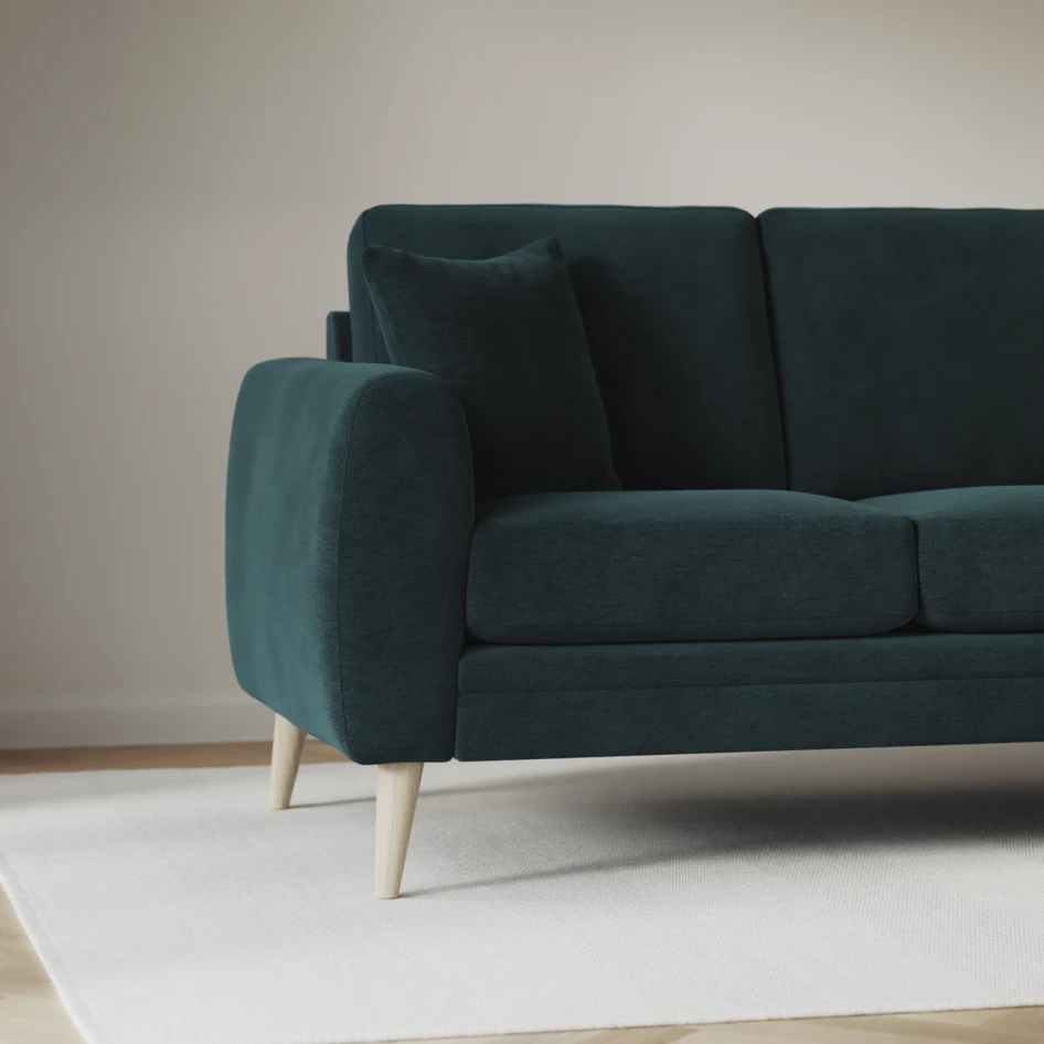 Eden - 3-sits soffa med schäslong vänster och divan höger - Blå