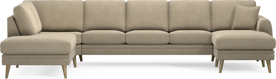 Eden - 3-sits soffa med divan vänster och schäslong höger - Beige