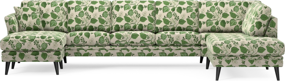Eden - 3-sits soffa med schäslong vänster och divan höger - Flerfärgad