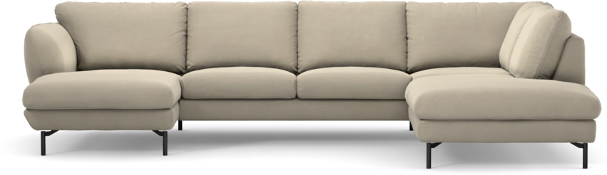 Madison Lux - 2-sits soffa med schäslong vänster och divan höger - Beige