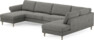 Bridge - 3-sits soffa med schäslong vänster och divan höger - Grå