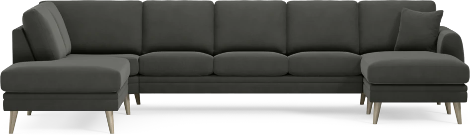 Eden - 3-sits soffa med divan vänster och schäslong höger - Grå