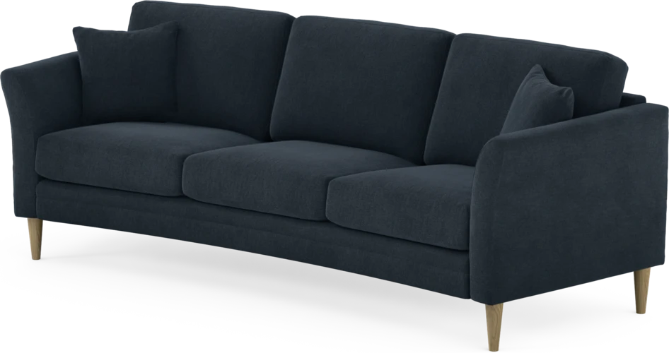 Eden - 3-sits soffa svängd - Blå