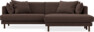 Harper - 4-sits med schäslong XL höger - Brun