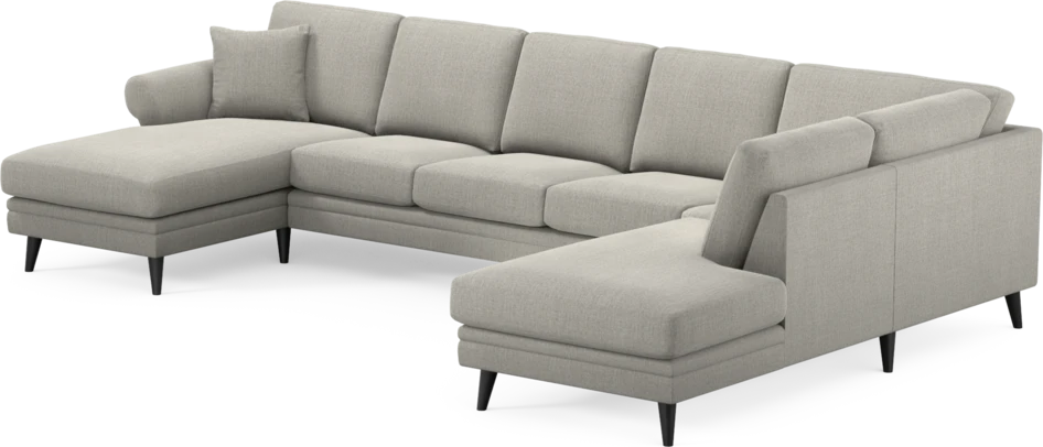 Eden - 3-sits soffa med schäslong vänster och divan höger - Grå