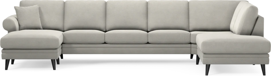 Eden - 3-sits soffa med schäslong vänster och divan höger - Grå