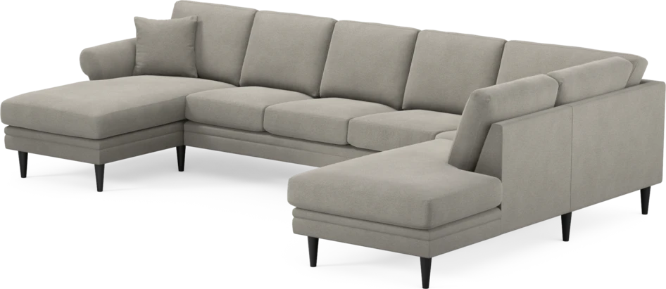 Eden - 3-sits soffa med schäslong vänster och divan höger - Grå
