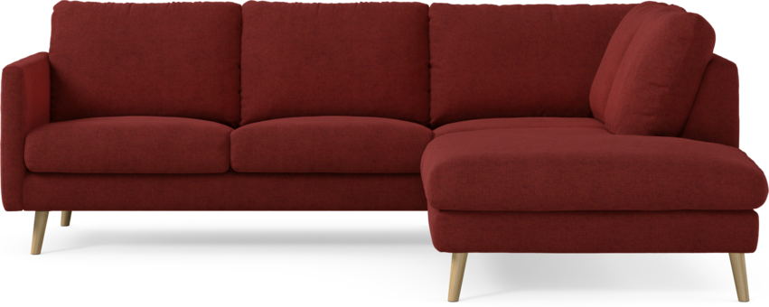 Madison Lux - 2-sits soffa med divan höger - Röd