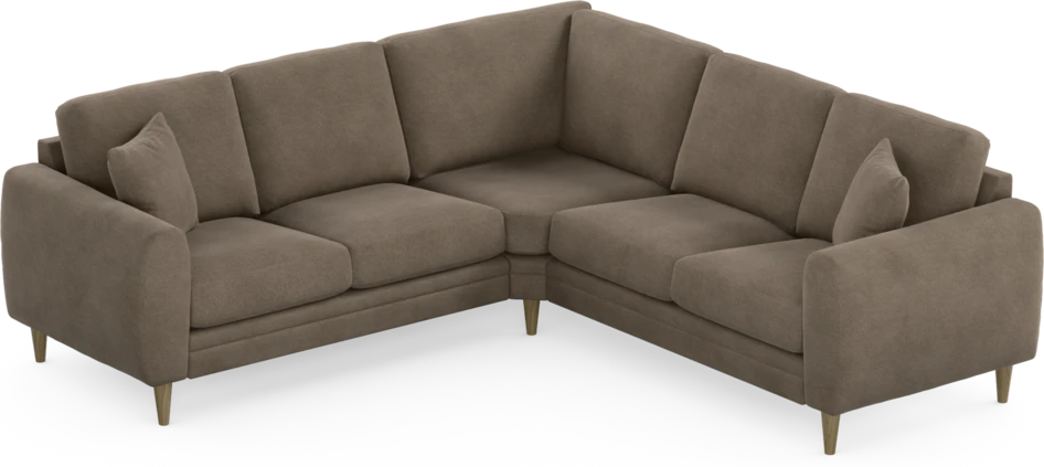 Eden - Hörnsoffa, 2+2-sits - Brun