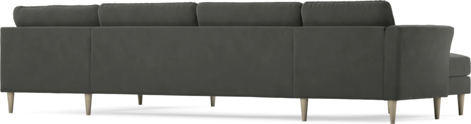 Bridge - 3-sits soffa med schäslong vänster och divan höger - Grå