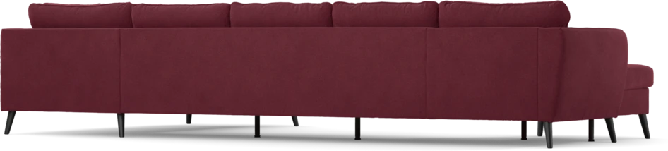 County - 4-sits soffa med schäslong vänster och divan höger - Röd