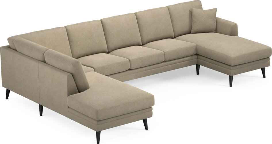Eden - 3-sits soffa med divan vänster och schäslong höger - Beige