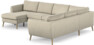 County - Hörnsoffa, 3+2-sits med schäslong vänster - Beige