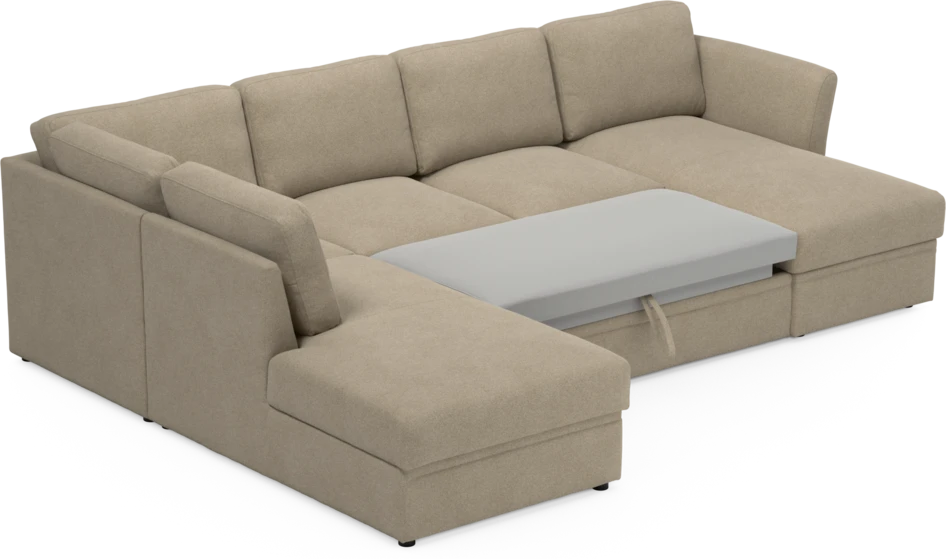 Öland - Bäddsoffa med divan vänster och schäslong höger - Beige