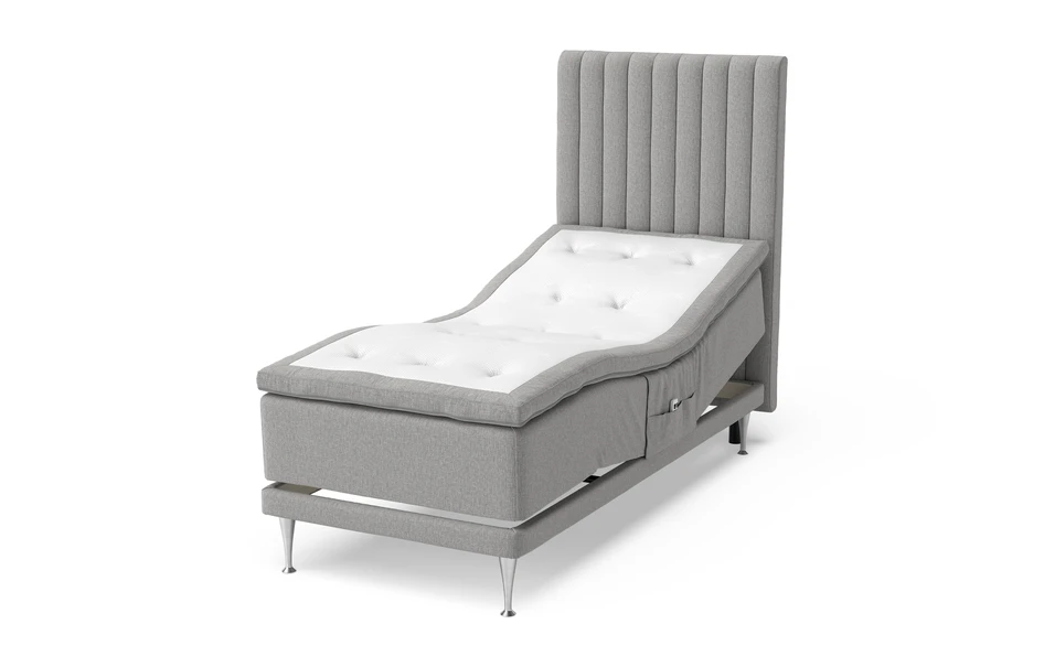 Sense Delux - Ställbar säng, enkelsäng med bäddmadrass Sleep Delux - Grå