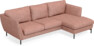 Madison Lux - 2-sits soffa med schäslong höger - Röd