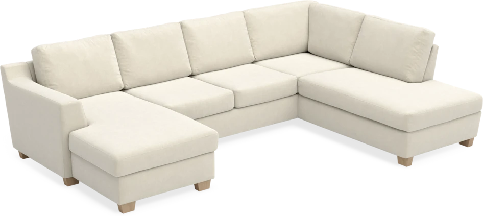 Friday - 3-sits soffa med schäslong vänster och divan höger - Beige