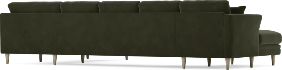 Eden - 3-sits soffa med schäslong vänster och divan höger - Grön