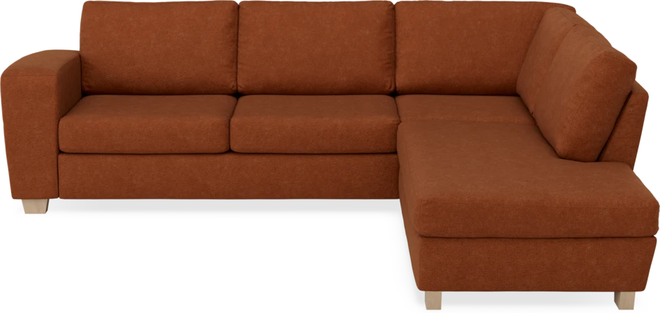 Friday - 2,5-sits soffa med divan höger - Orange
