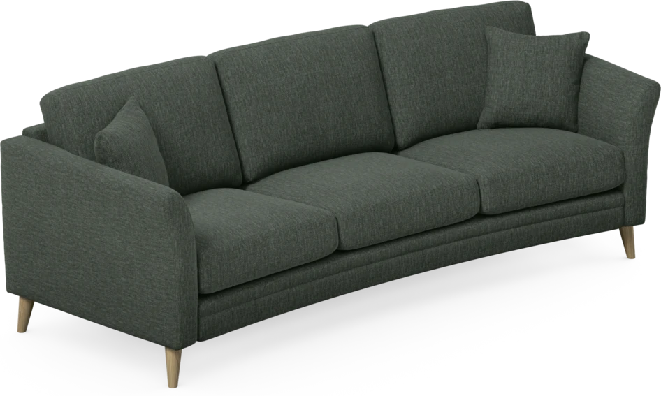 Eden - 3-sits soffa svängd - Grön