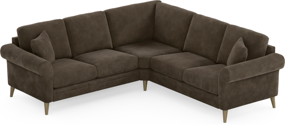 Eden - Hörnsoffa, 2+2-sits - Brun