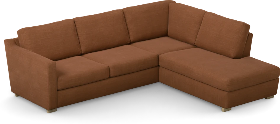 Friday - 2,5-sits soffa med divan höger - Orange