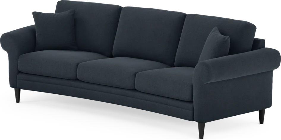 Eden - 3-sits soffa svängd - Blå