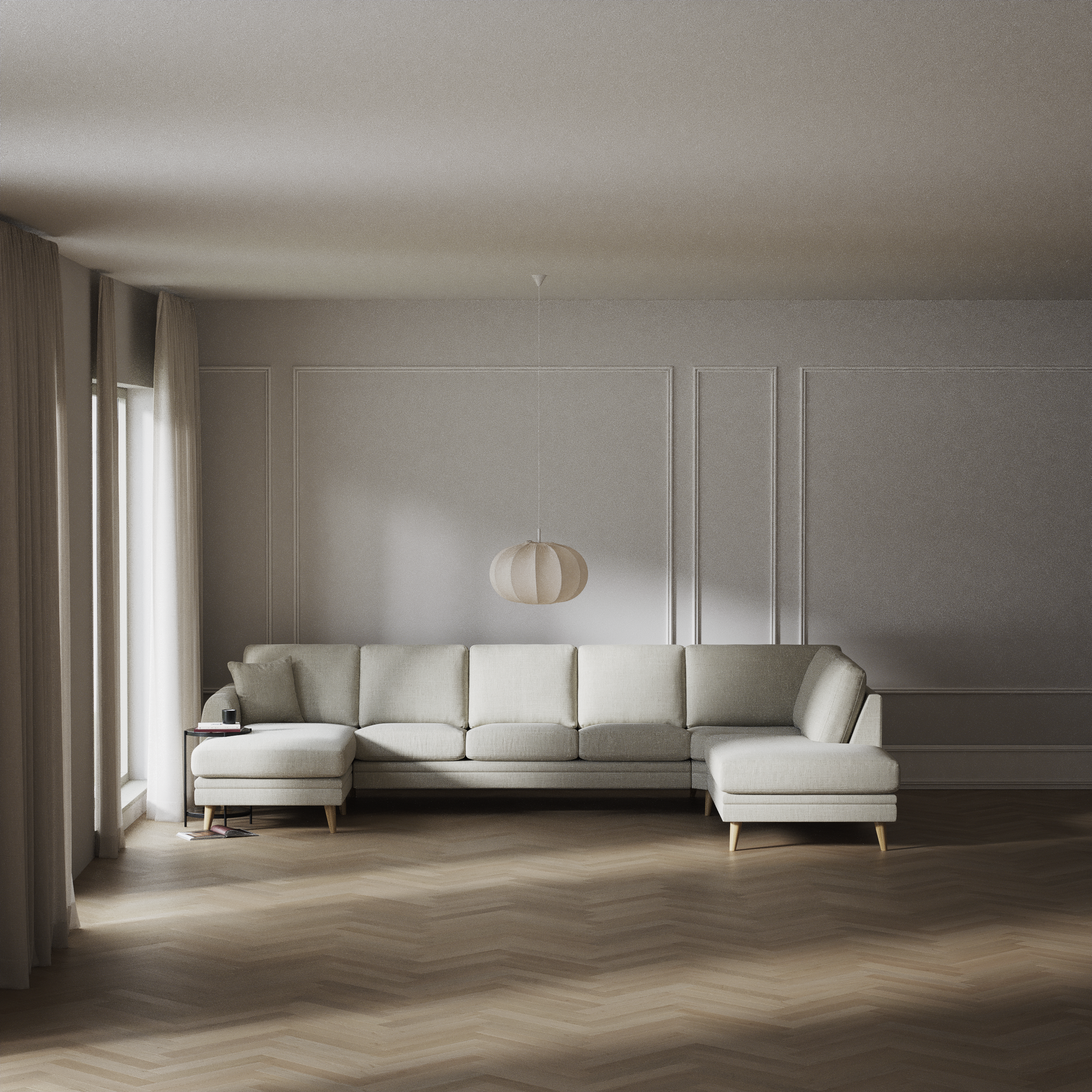 Eden - 3-sits soffa med schäslong vänster och divan höger - inspiration
