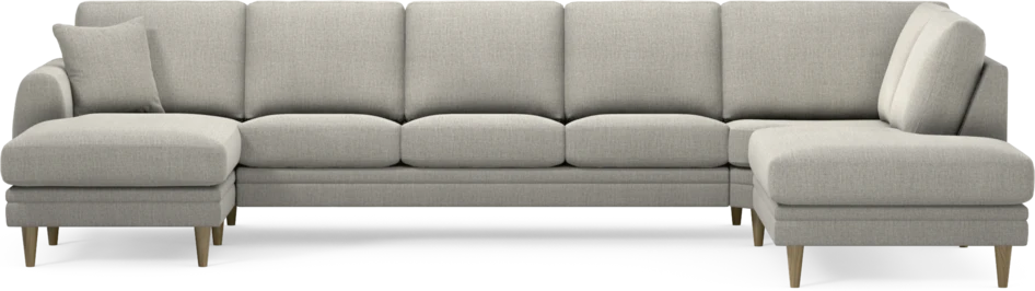 Eden - 3-sits soffa med schäslong vänster och divan höger - Grå