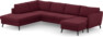 County - 3-sits soffa med divan vänster och schäslong höger - Röd
