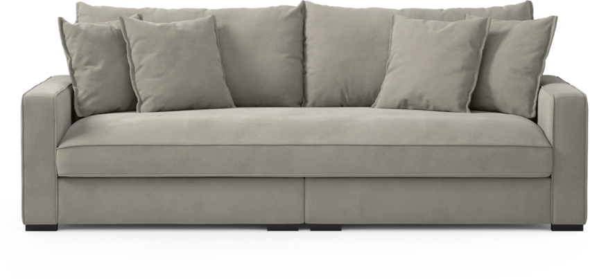 Rossi - 3-sits soffa, hel dyna - Grå