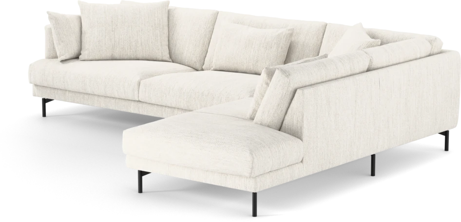Harper - 3-sits soffa med divan höger - Vit