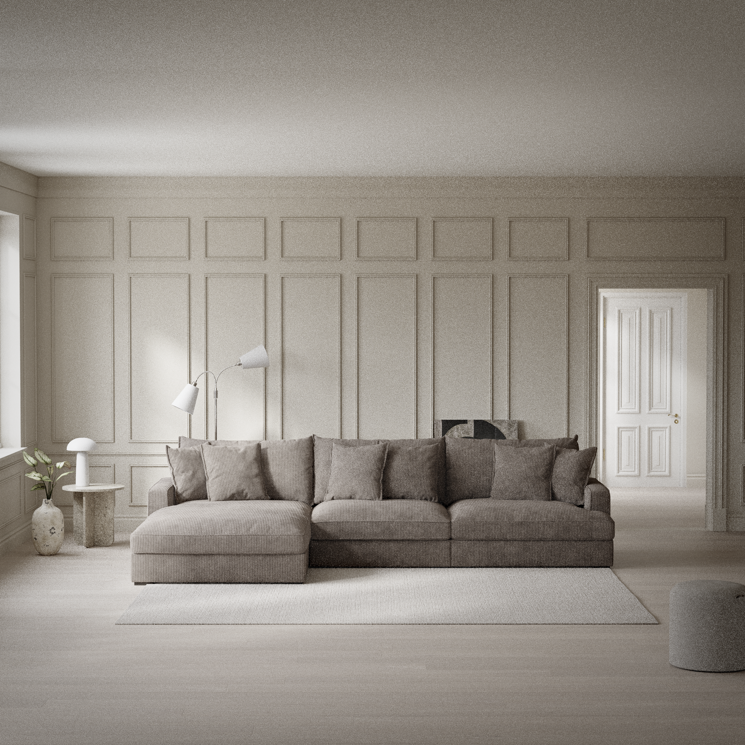 Rossi, 3-sits soffa med schäslong vänster