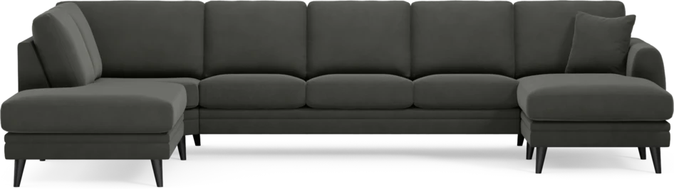 Eden - 3-sits soffa med divan vänster och schäslong höger - Grå