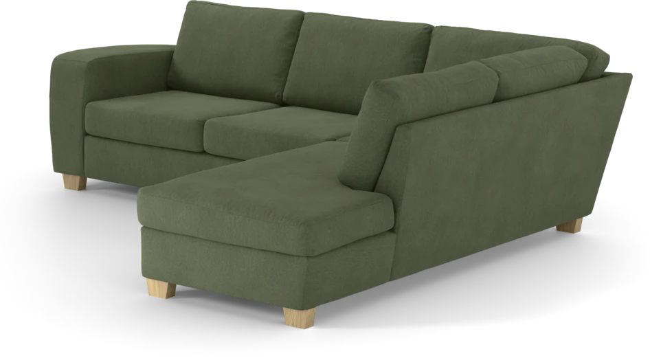 Friday - 2,5-sits soffa med divan höger - Grön